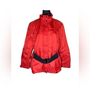 Lauren Ralph Lauren Active Red Belted Jacket, Size XL, Excellent Condition